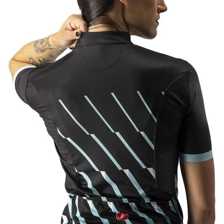 Castelli Pendio Women's Cycling Jersey (Light Black/Sky Light White)