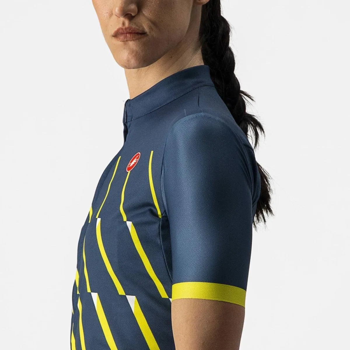 Castelli Pendio Women's Cycling Jersey (Moonlite Ocean/Sulphur White)