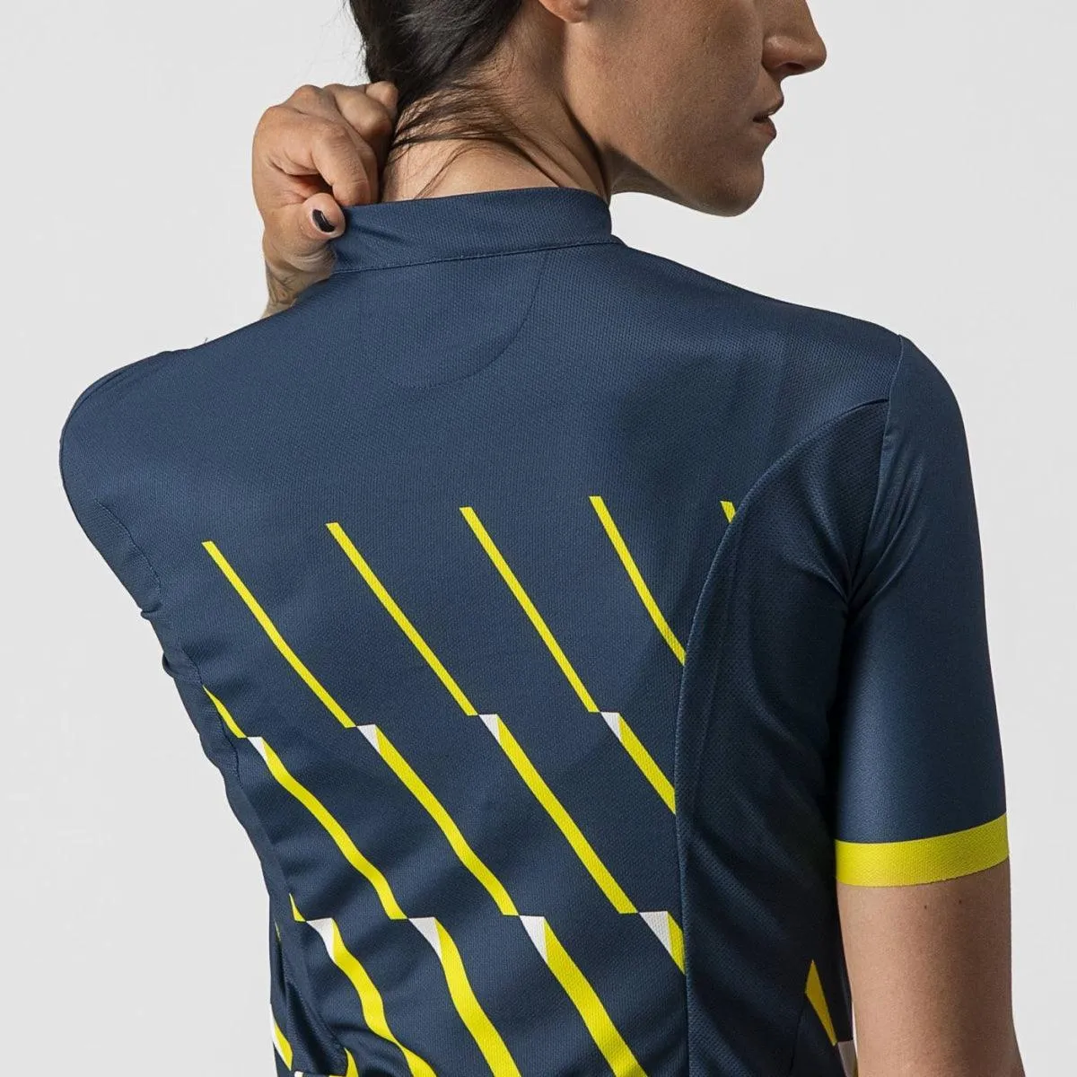Castelli Pendio Women's Cycling Jersey (Moonlite Ocean/Sulphur White)