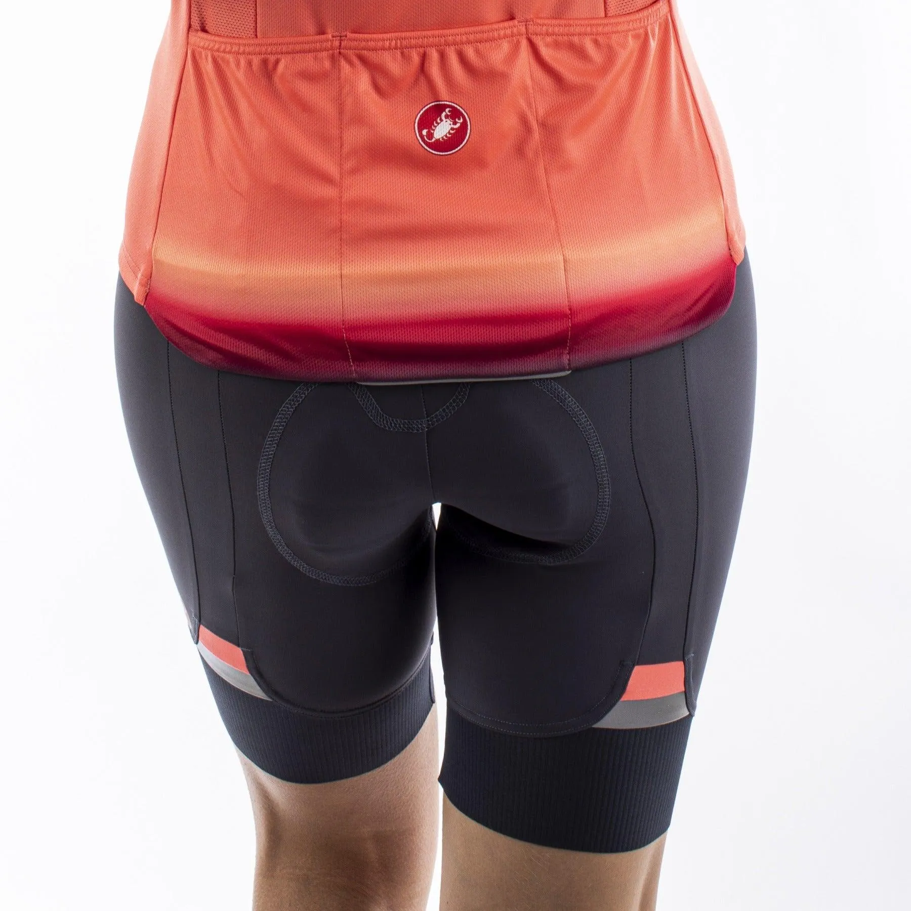 Castelli Prima Women's Cycling Bibshorts (Dark Steel Blue/Brilliant Pink)
