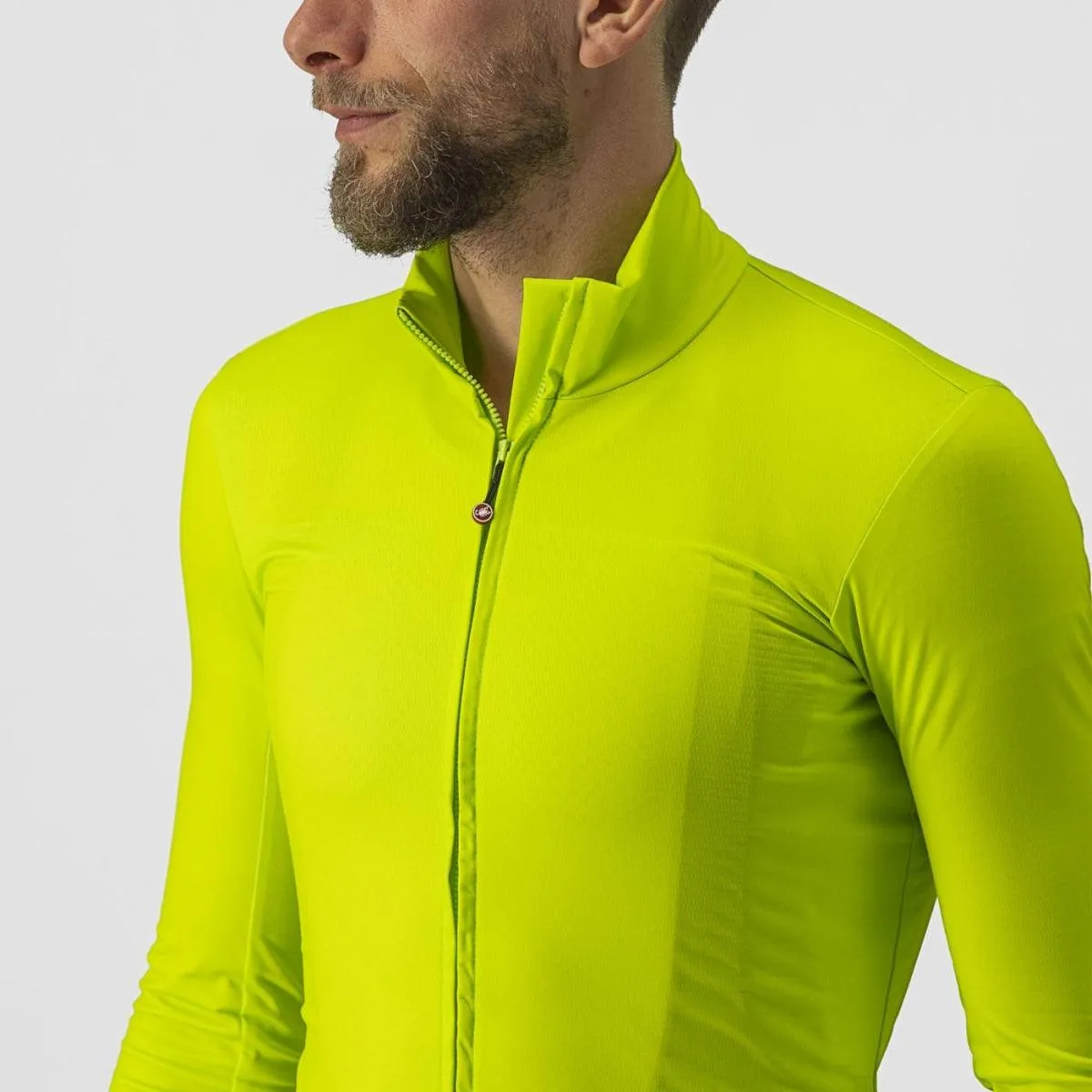 Castelli Pro Thermal Mid LS Mens Cycling Jersey (Electric Lime)