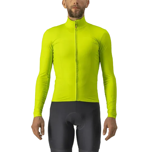 Castelli Pro Thermal Mid LS Mens Cycling Jersey (Electric Lime)