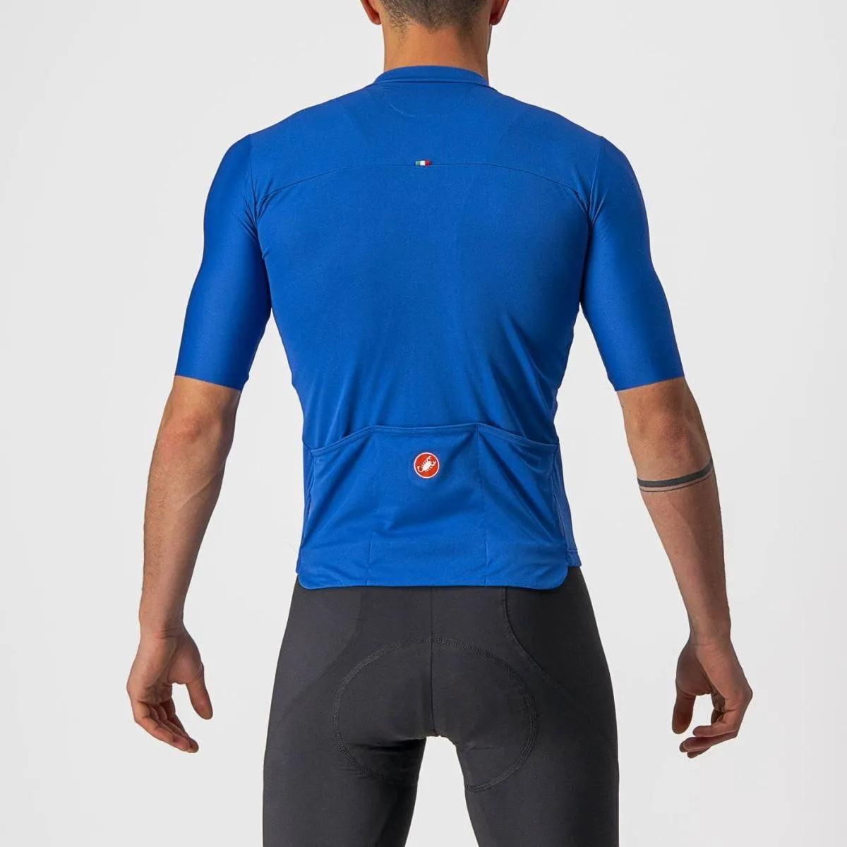 Castelli Prologo 7 Mens Cycling Jersey (Azzurro Italia/Ivory Savile BL)