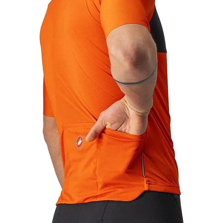 Castelli Prologo 7 Mens Cycling Jersey (Fiery Red/Light-Black/Ivory)