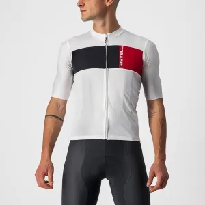 Castelli Prologo 7 Mens Cycling Jersey (Ivory/Light Black/Red)