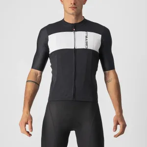 Castelli Prologo 7 Men's Cycling Jersey (Light Black-Silver-Gray-Ivory)