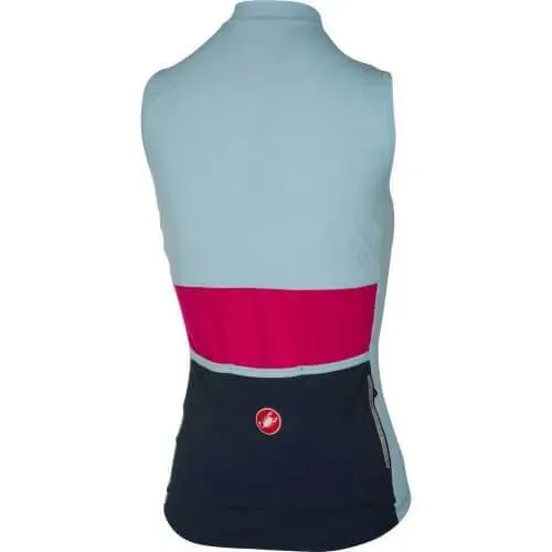 Castelli Protagonista Women's Cycling Jersey (Pale Blue/Raspberry/Navy)