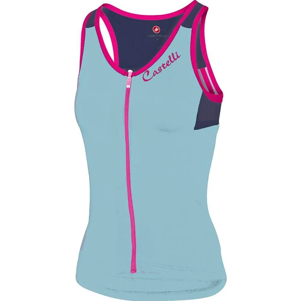 Castelli Solare Women's Top (Pale Blue/Midnight Navy/Raspberry)