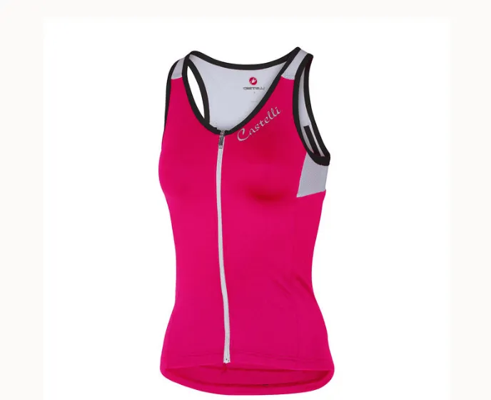 Castelli Solare Women's Top (Raspberry/White/Black)