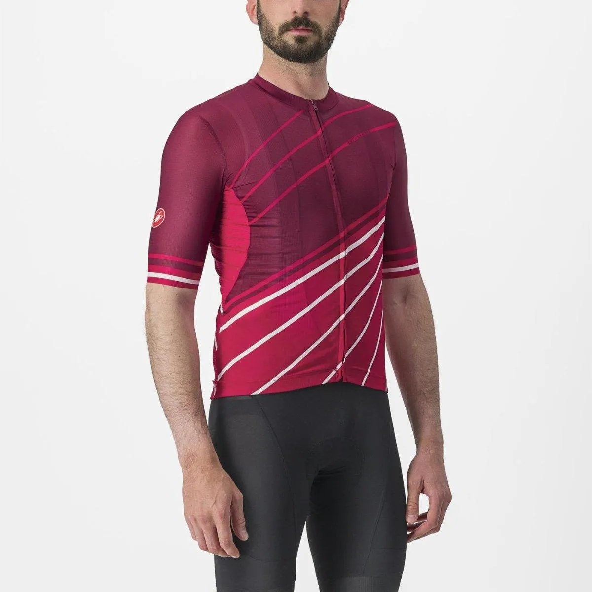 Castelli Speed Strada Men's Cycling Jersey (Bordeaux/Persian Red)