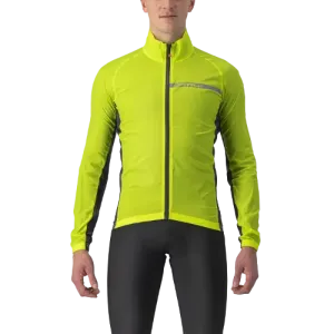 Castelli Squadra Stretch Mens Cycling Jacket (Electric Lime/Dark Gray)