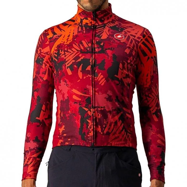 Castelli Unlimited Thermal Mens Cycling Jersey (Bordeaux/Pro Road)