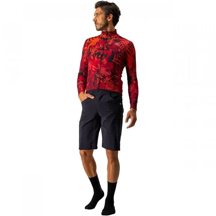 Castelli Unlimited Thermal Mens Cycling Jersey (Bordeaux/Pro Road)