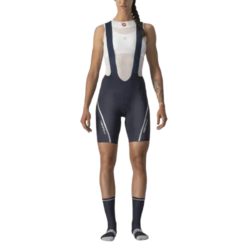 Castelli Velocissima 3 Women's Cycling Bibshorts (Savile Blue/Silver)