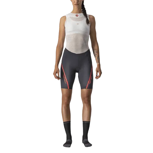 Castelli Velocissima 3 Women's Cycling Shorts (Dark Gray/Brilliant Pink)
