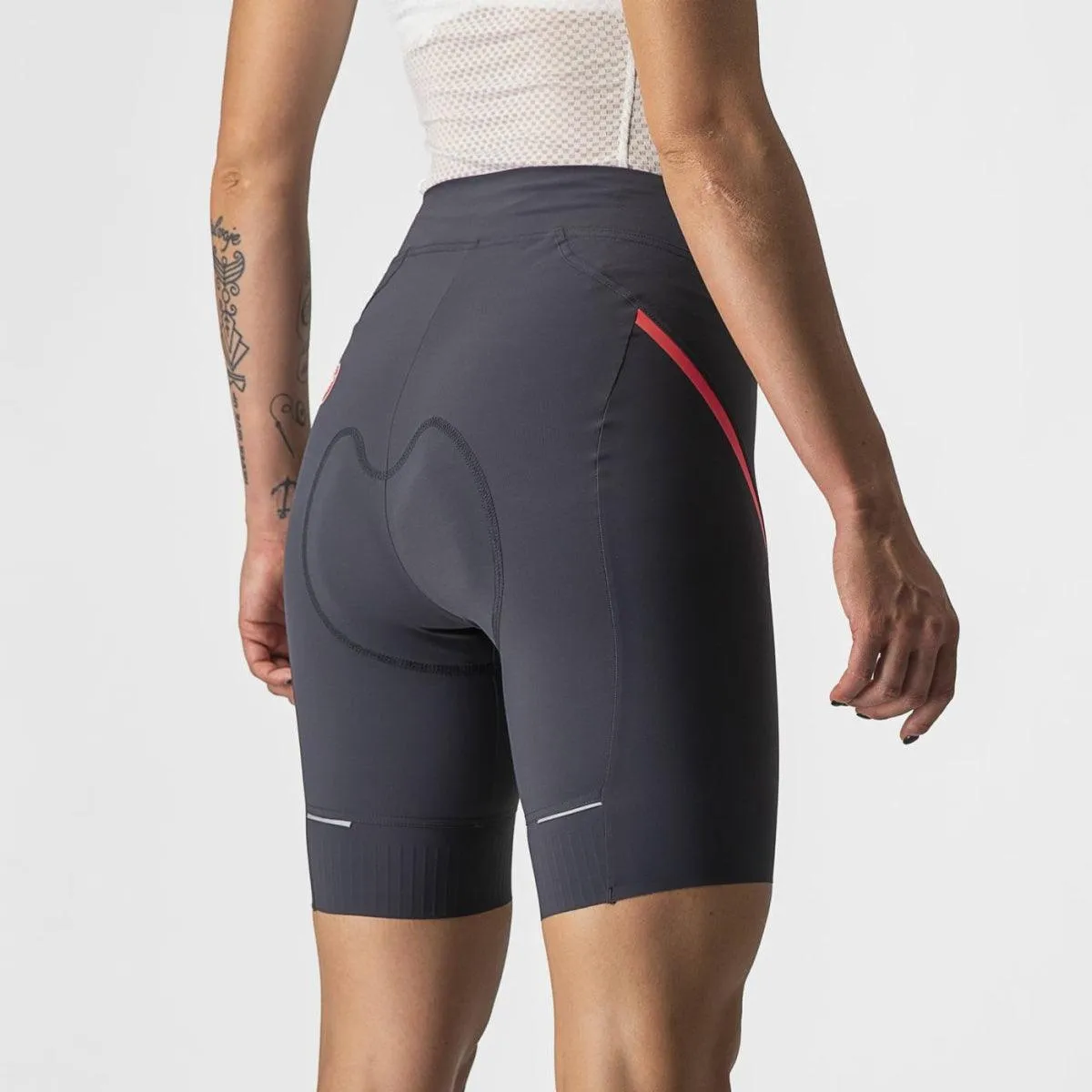 Castelli Velocissima 3 Women's Cycling Shorts (Dark Gray/Brilliant Pink)