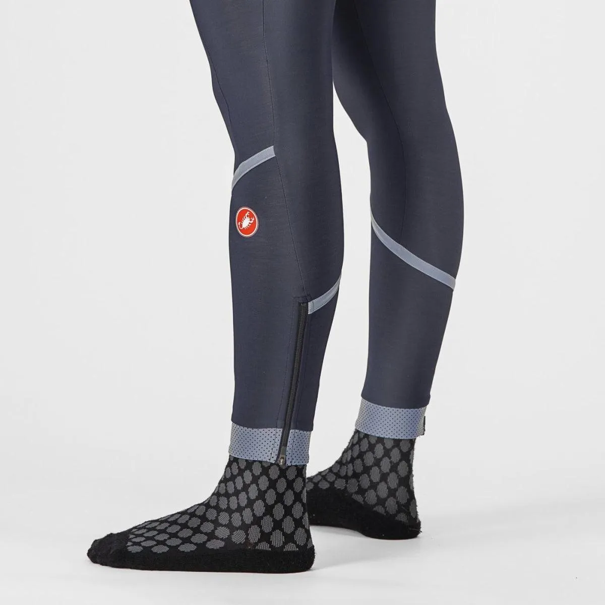 Castelli Velocissima Thermal Women's Cycling  Tight (Savile Blue/Silver-Silver Reflex)