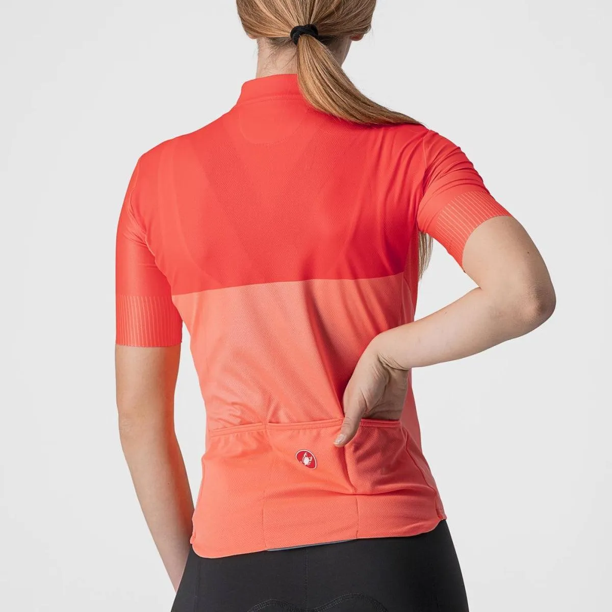Castelli Velocissima Women's Cycling Jersey (Coral Flash/Brilliant Pink)