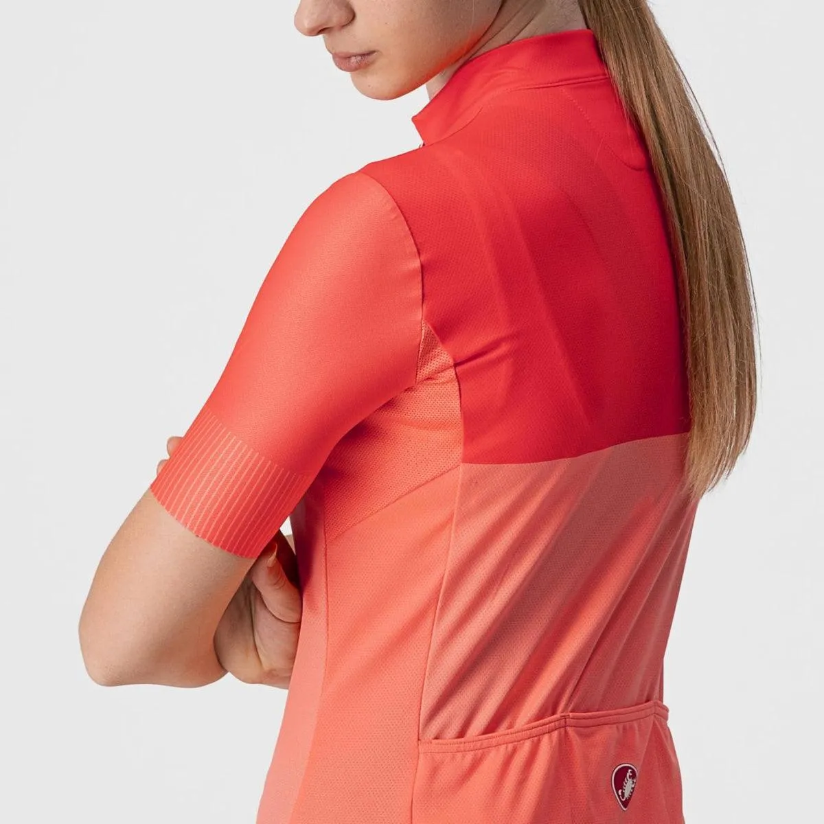 Castelli Velocissima Women's Cycling Jersey (Coral Flash/Brilliant Pink)