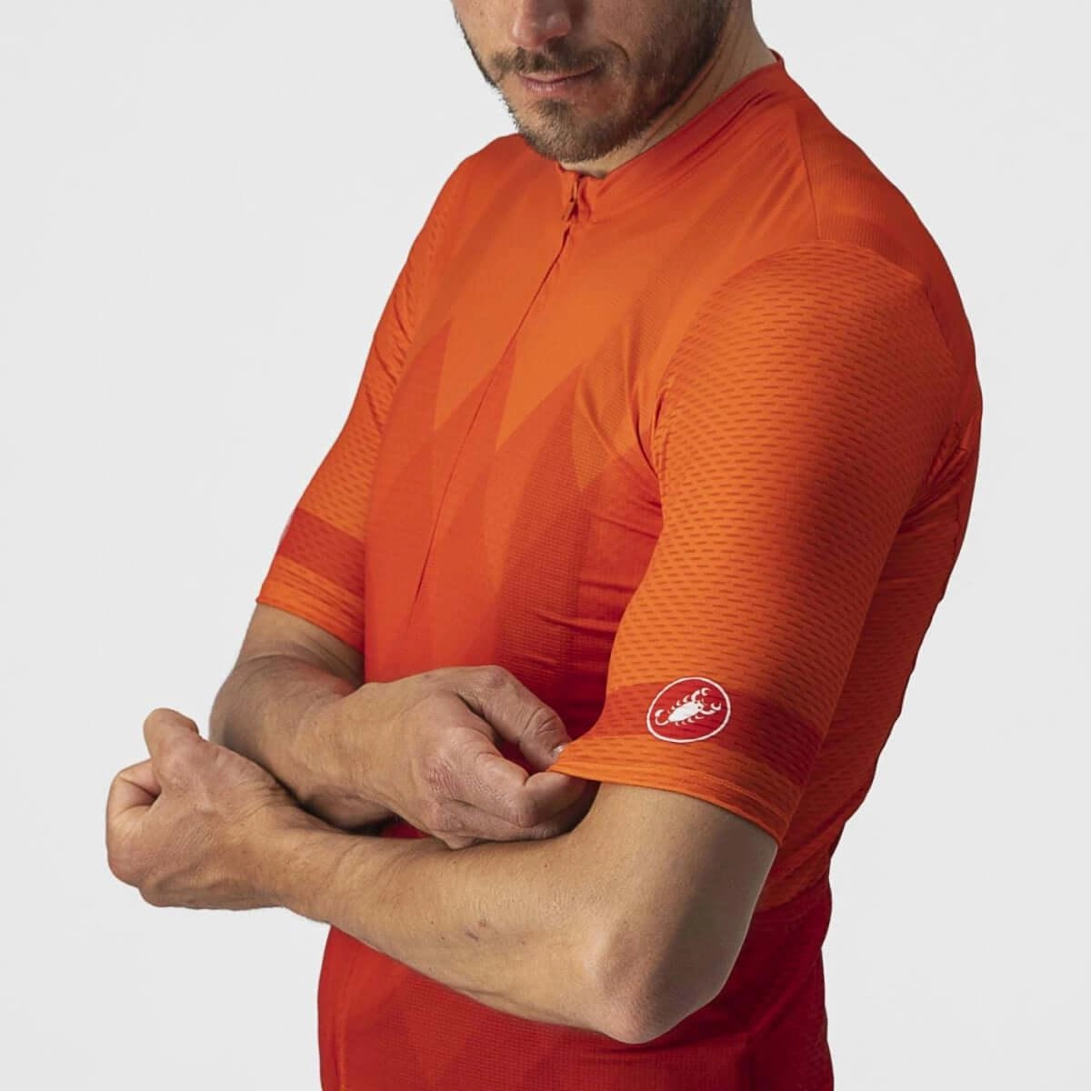 Castelli A Tutta Mens Cycling Jersey (Fiery Red)