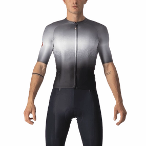 Castelli Aero Race 6.0 Mens Cycling Jersey (Light Black/Dark Gray)
