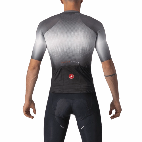 Castelli Aero Race 6.0 Mens Cycling Jersey (Light Black/Dark Gray)