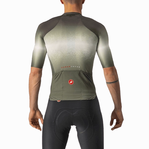 Castelli Aero Race 6.0 Mens Cycling Jersey (Military Green/Light Black)