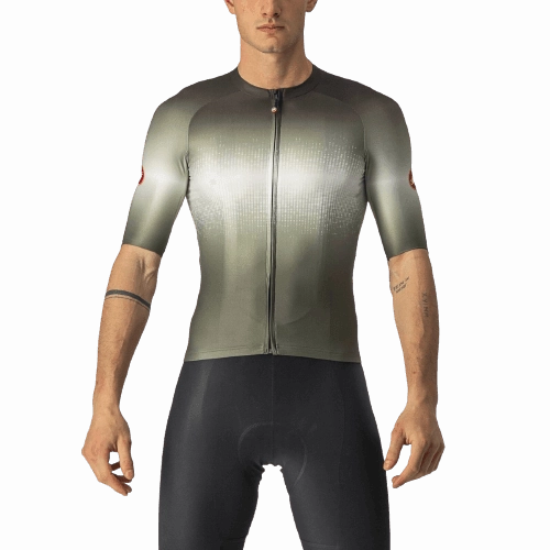 Castelli Aero Race 6.0 Mens Cycling Jersey (Military Green/Light Black)