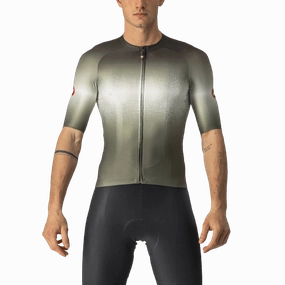 Castelli Aero Race 6.0 Mens Cycling Jersey (Military Green/Light Black)