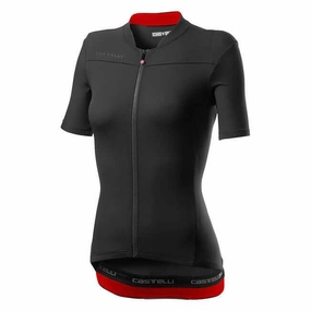 Castelli Anima 3 Women's Cycling Jersey (Light Black/Red)