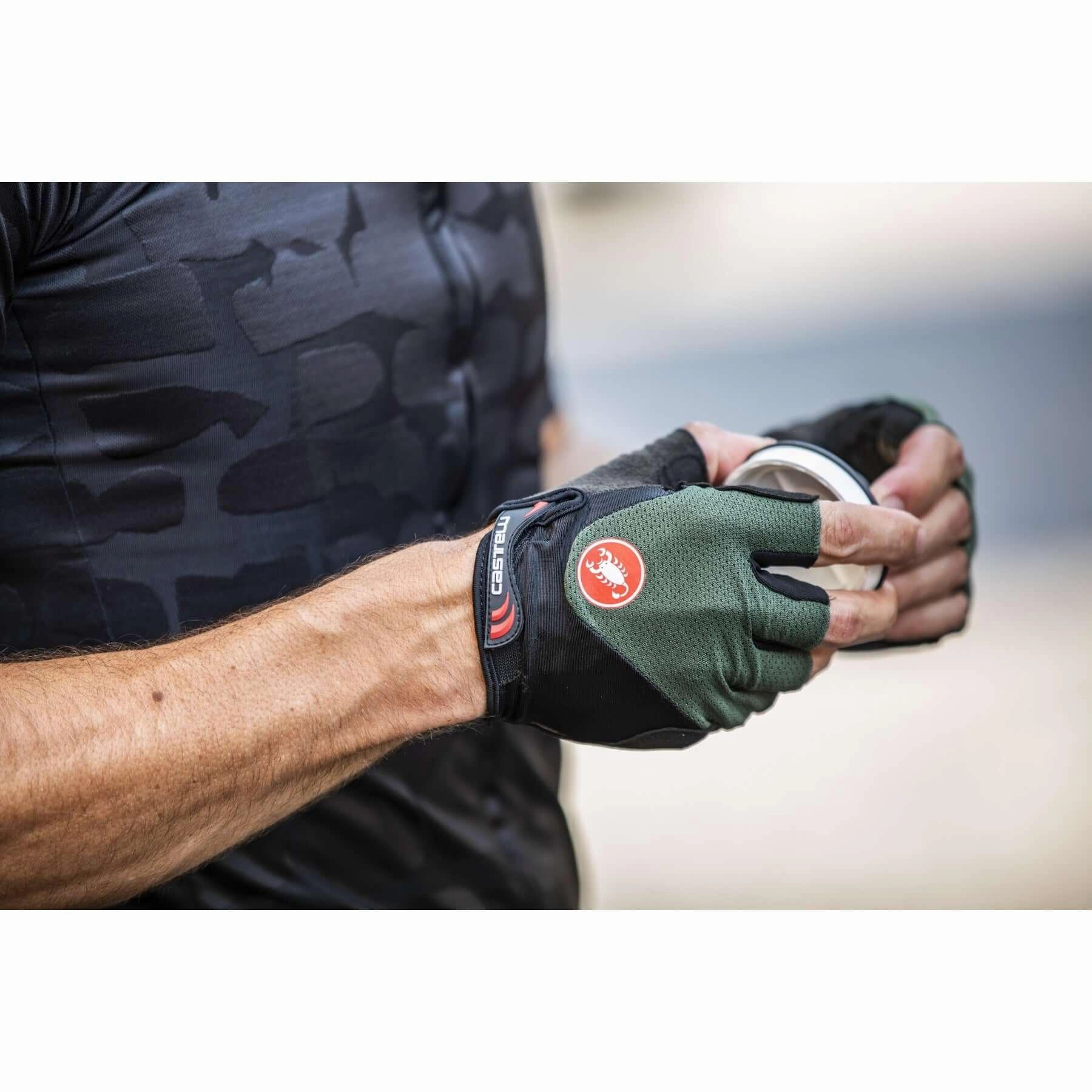 Castelli Arenberg Gel 2 Mens Cycling Gloves (Military Green)