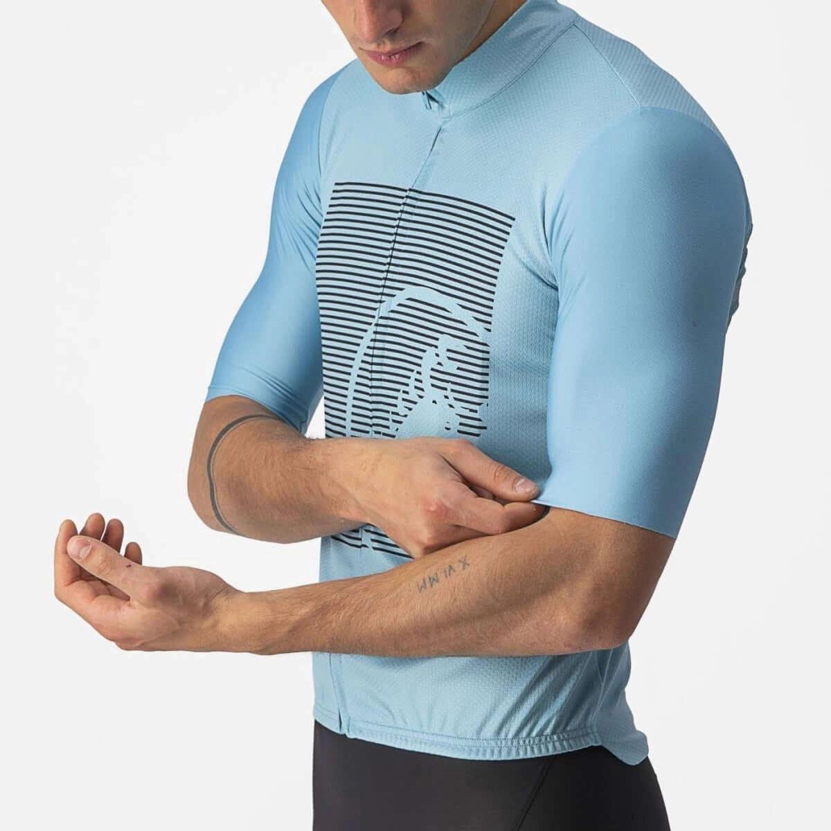Castelli Bagarre Mens Cycling Jersey (Celeste/Savile Blue)