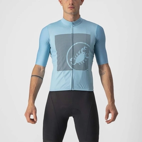 Castelli Bagarre Mens Cycling Jersey (Celeste/Savile Blue)