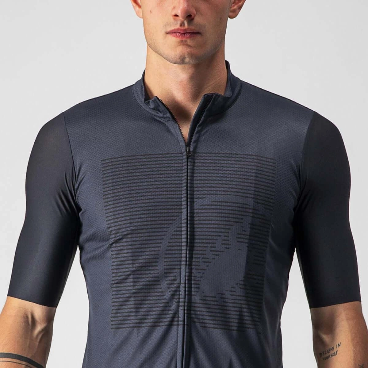 Castelli Bagarre Mens Cycling Jersey (Light Black/Black)