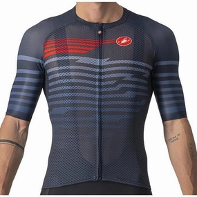 Castelli Climbers 3.0 Mens Cycling Jersey (Savile Blue/Red)