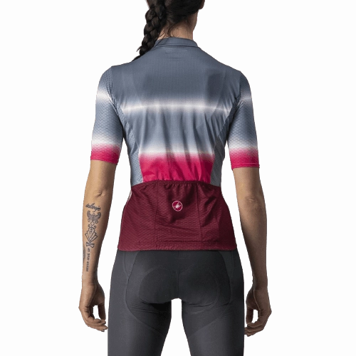 Castelli Dolce Women's Cycling Jersey (Light Steel Blue/Bordeaux)