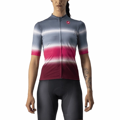Castelli Dolce Women's Cycling Jersey (Light Steel Blue/Bordeaux)
