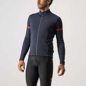 Castelli Fondo 2 Jersey (Savile Blue/Red Reflex)