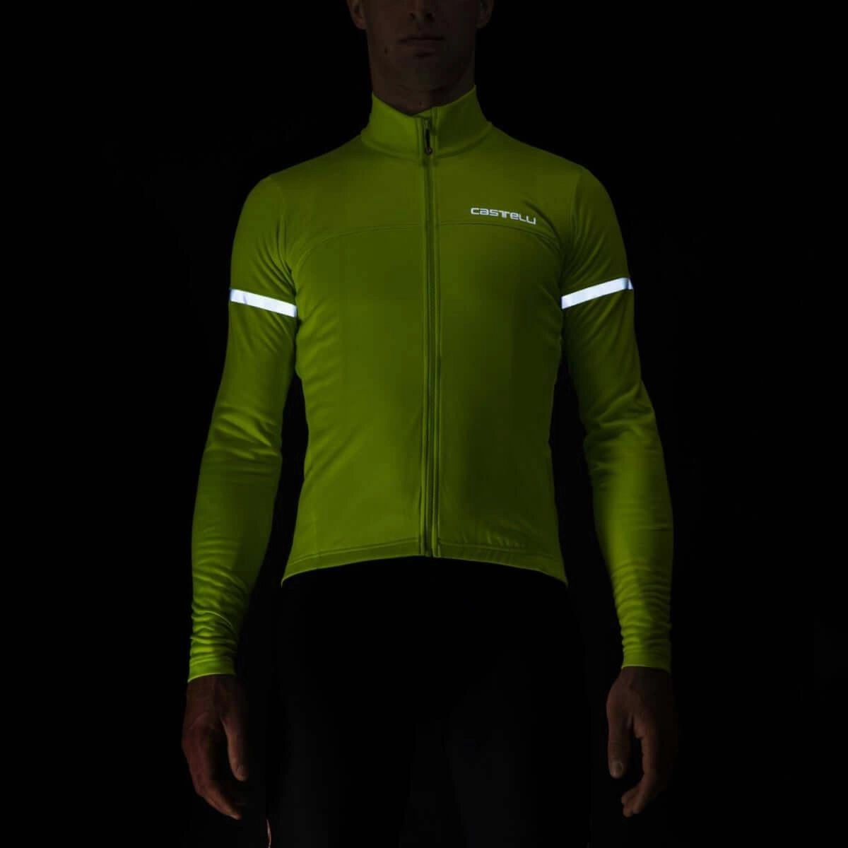 Castelli Fondo 2 Mens Cycling Jersey (Electric Lime/Silver Reflex)