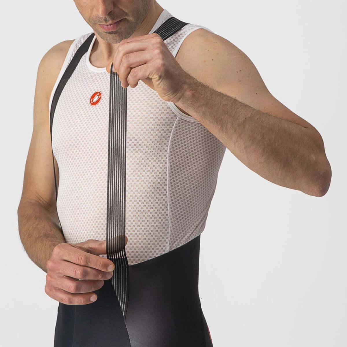 Castelli Free Aero RC Pro Mens Cycling Bibshorts (Black/White)