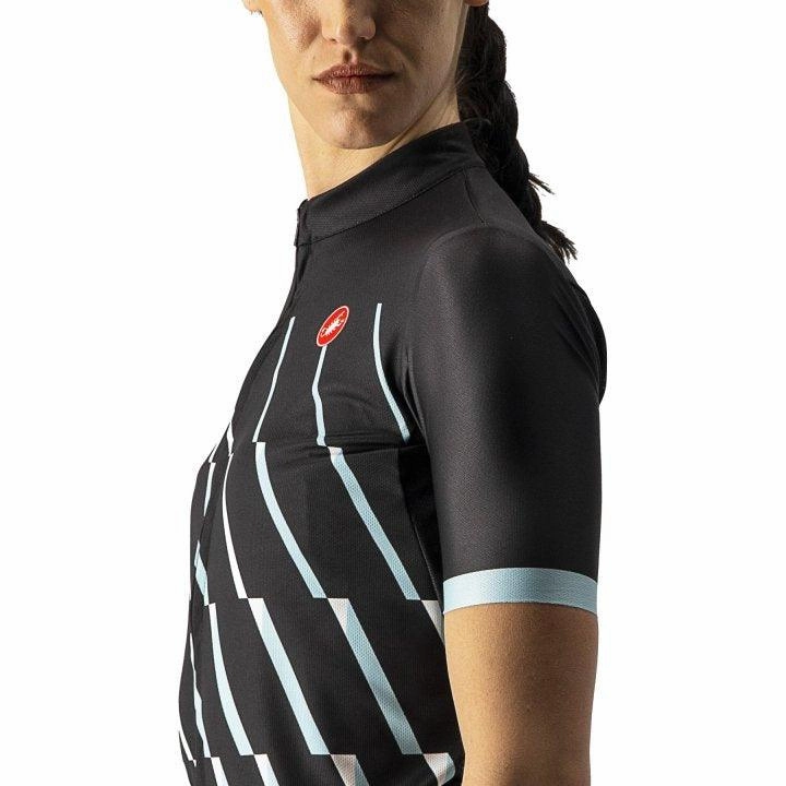 Castelli Pendio Women's Cycling Jersey (Light Black/Sky Light White)