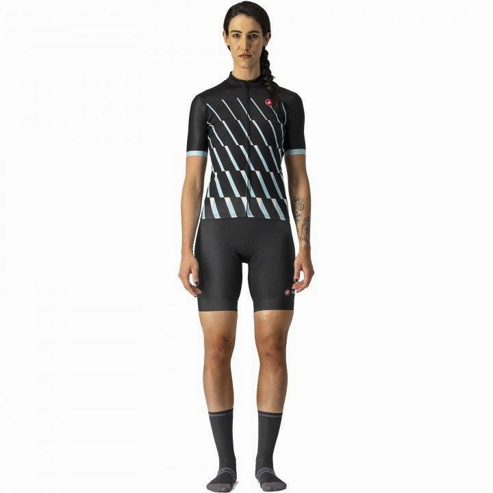Castelli Pendio Women's Cycling Jersey (Light Black/Sky Light White)