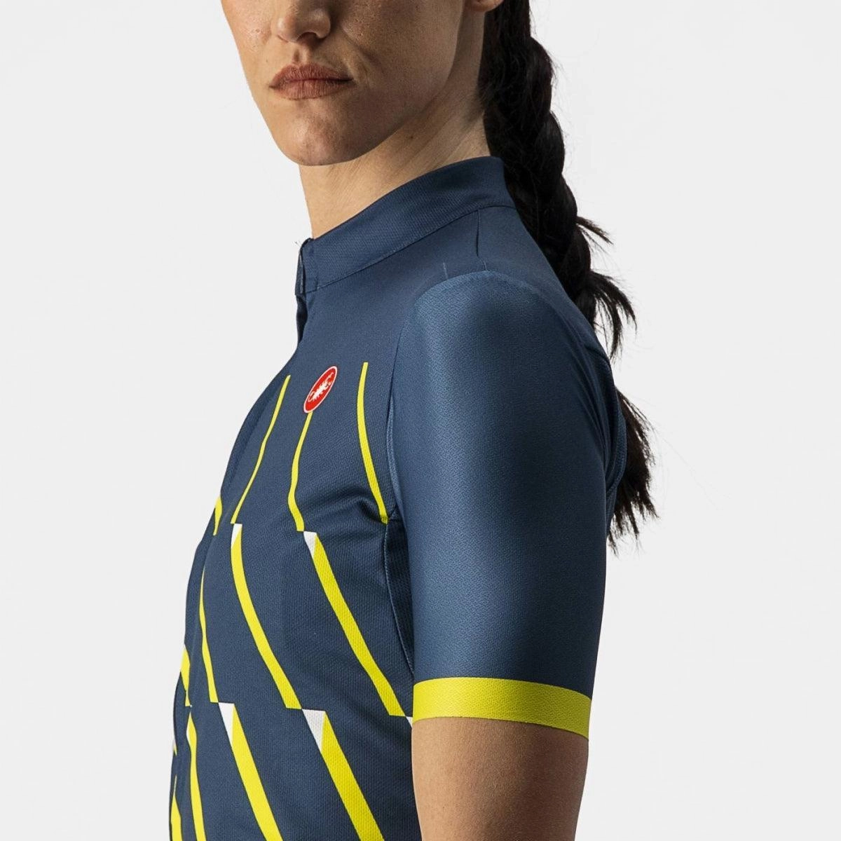 Castelli Pendio Women's Cycling Jersey (Moonlite Ocean/Sulphur White)