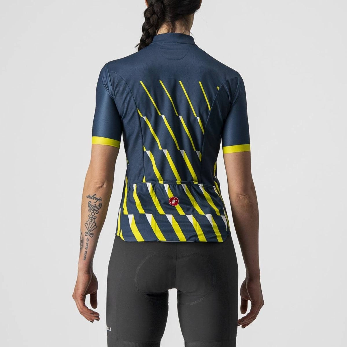 Castelli Pendio Women's Cycling Jersey (Moonlite Ocean/Sulphur White)