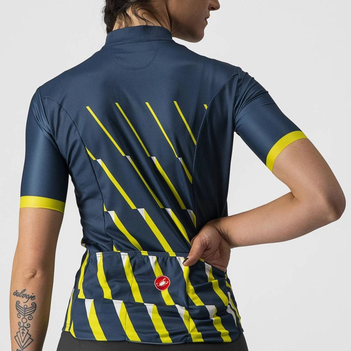 Castelli Pendio Women's Cycling Jersey (Moonlite Ocean/Sulphur White)