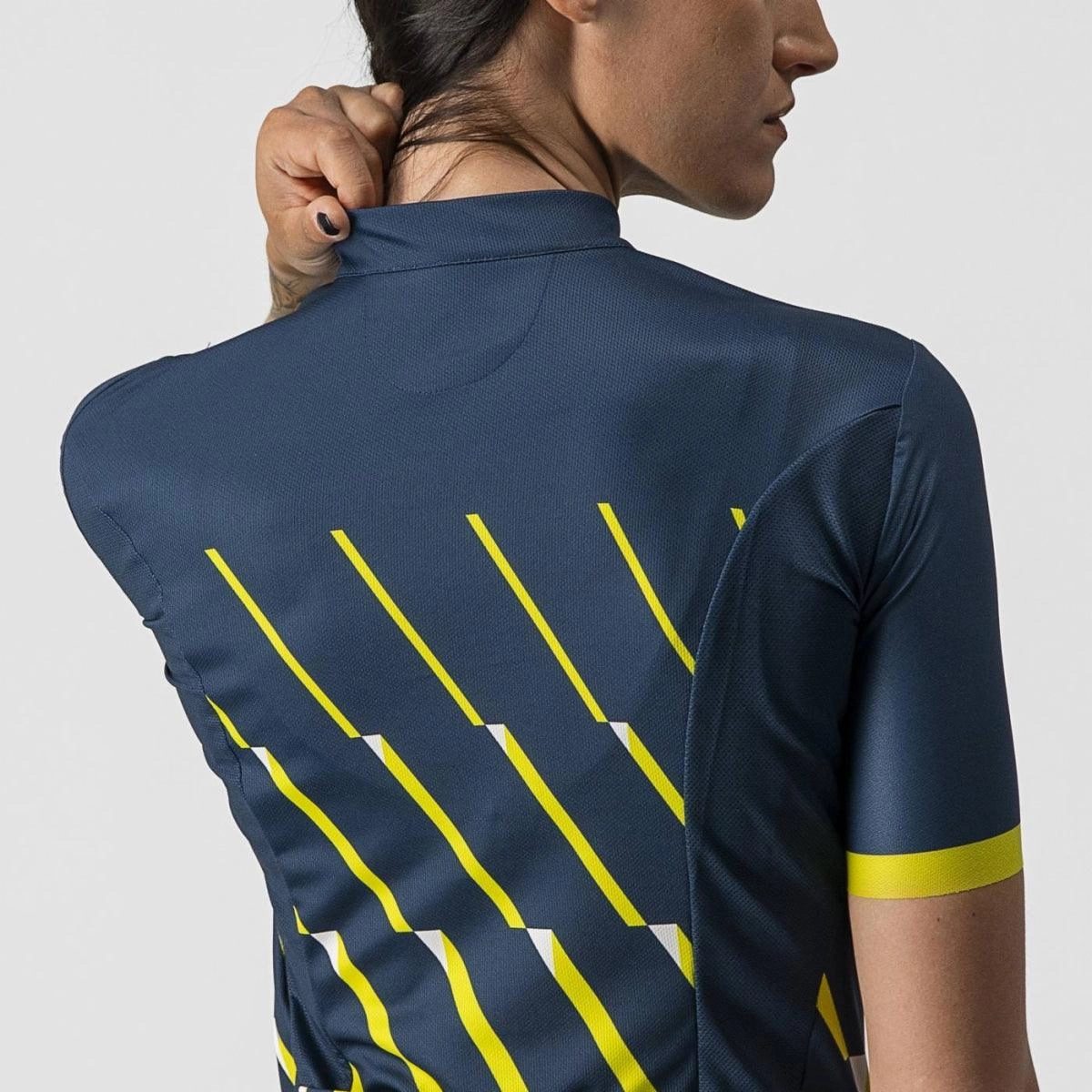 Castelli Pendio Women's Cycling Jersey (Moonlite Ocean/Sulphur White)