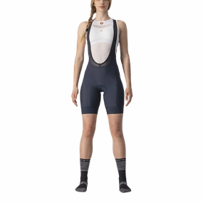 Castelli Prima Women's Cycling Bibshorts (Savile Blue/Brilliant Pink)