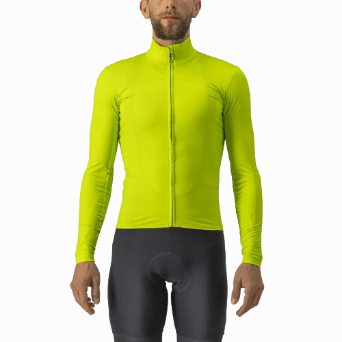 Castelli Pro Thermal Mid LS Mens Cycling Jersey (Electric Lime)