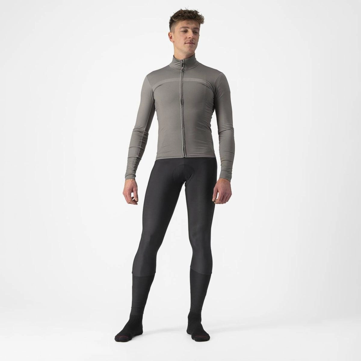 Castelli Pro Thermal Mid LS Mens Cycling Jersey (Nickel Grey)