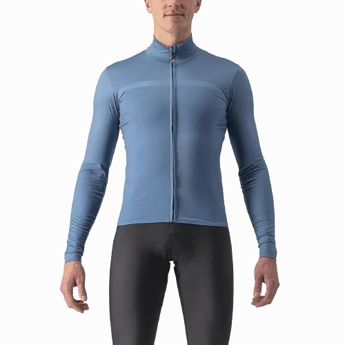 Castelli Pro Thermal Mid LS Mens Cycling Jersey (Steel Blue)